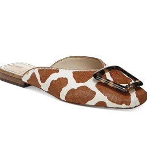 Sam Edelman Lavina Giraffe Print Calf Hair Mules New